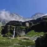 Le cascate all'Alpe Fora salendo da Chiareggio